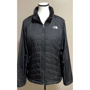 The North Face Mossbud Insulated Reversible Black Jacket. Unsized.